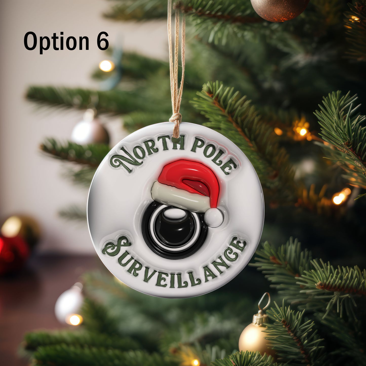 Santa/Elf Cam Christmas Ornaments