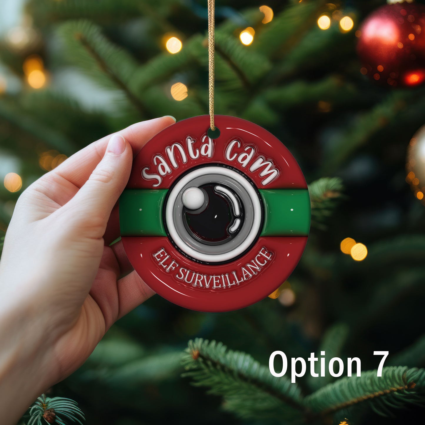 Santa/Elf Cam Christmas Ornaments
