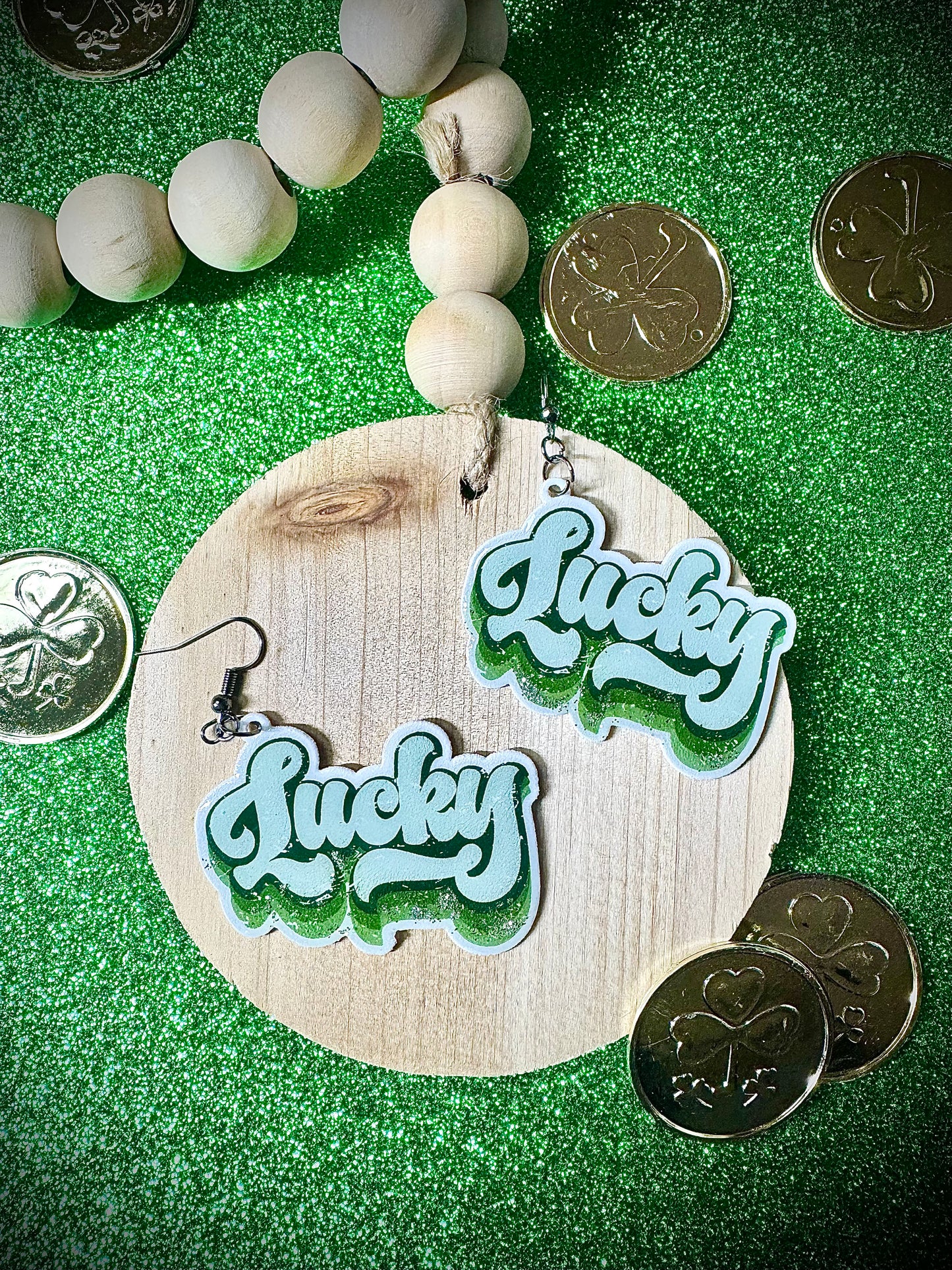 Lucky Shrink Plastic & Resin Earrings