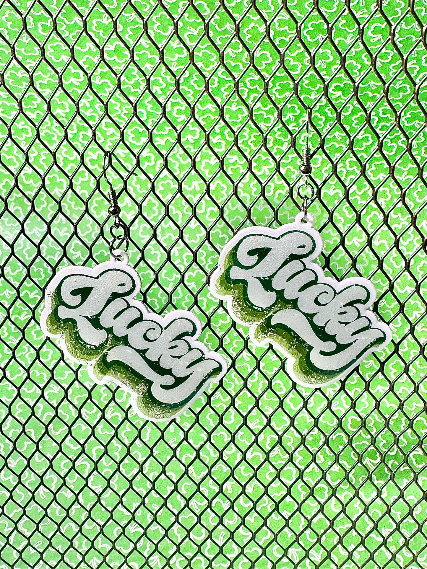 Lucky Shrink Plastic & Resin Earrings