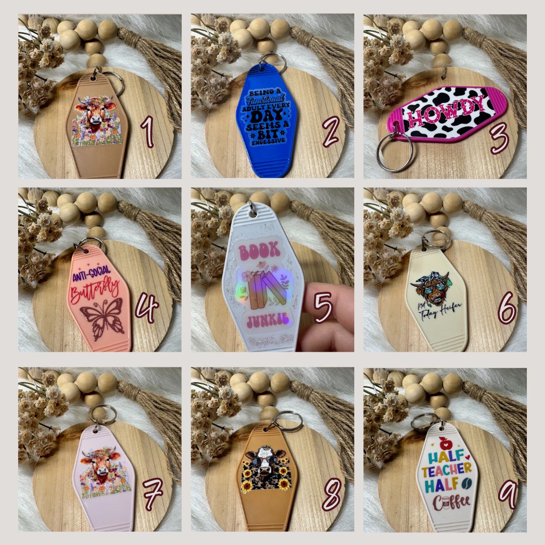 Motel Keychains (RTS Ready To Ship)