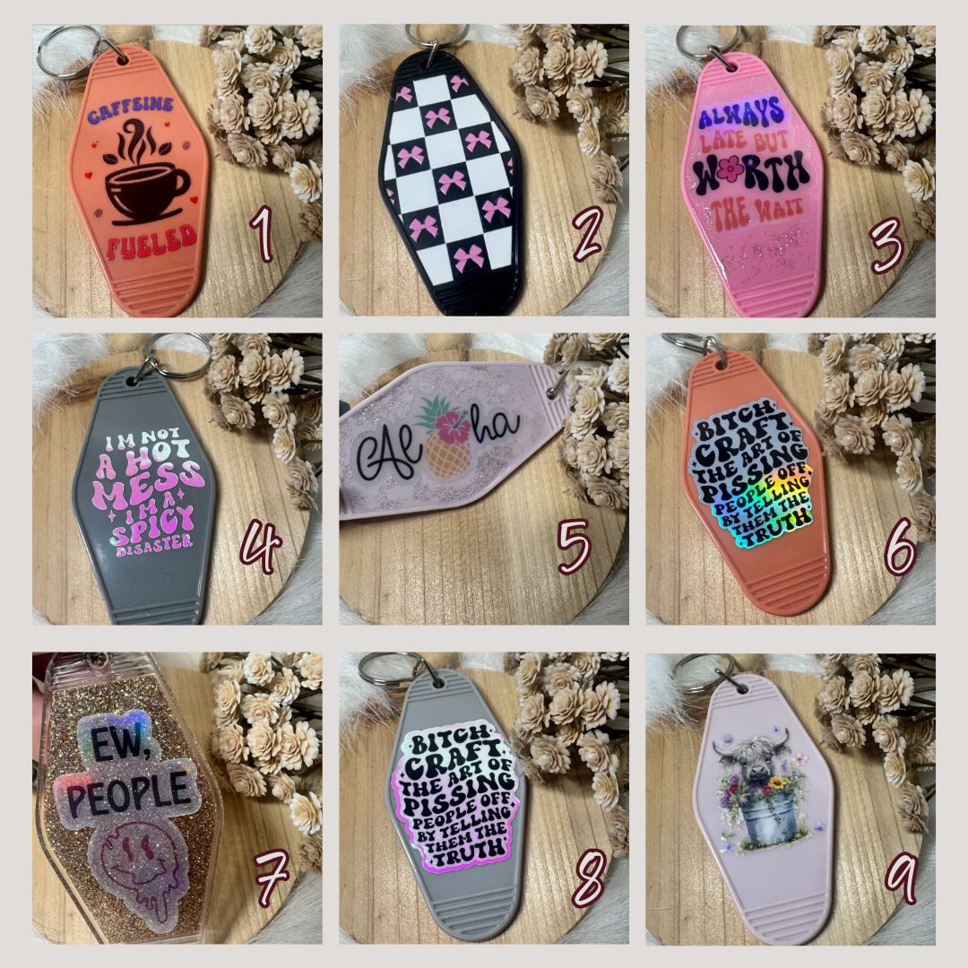 Motel Keychains (RTS Ready To Ship)