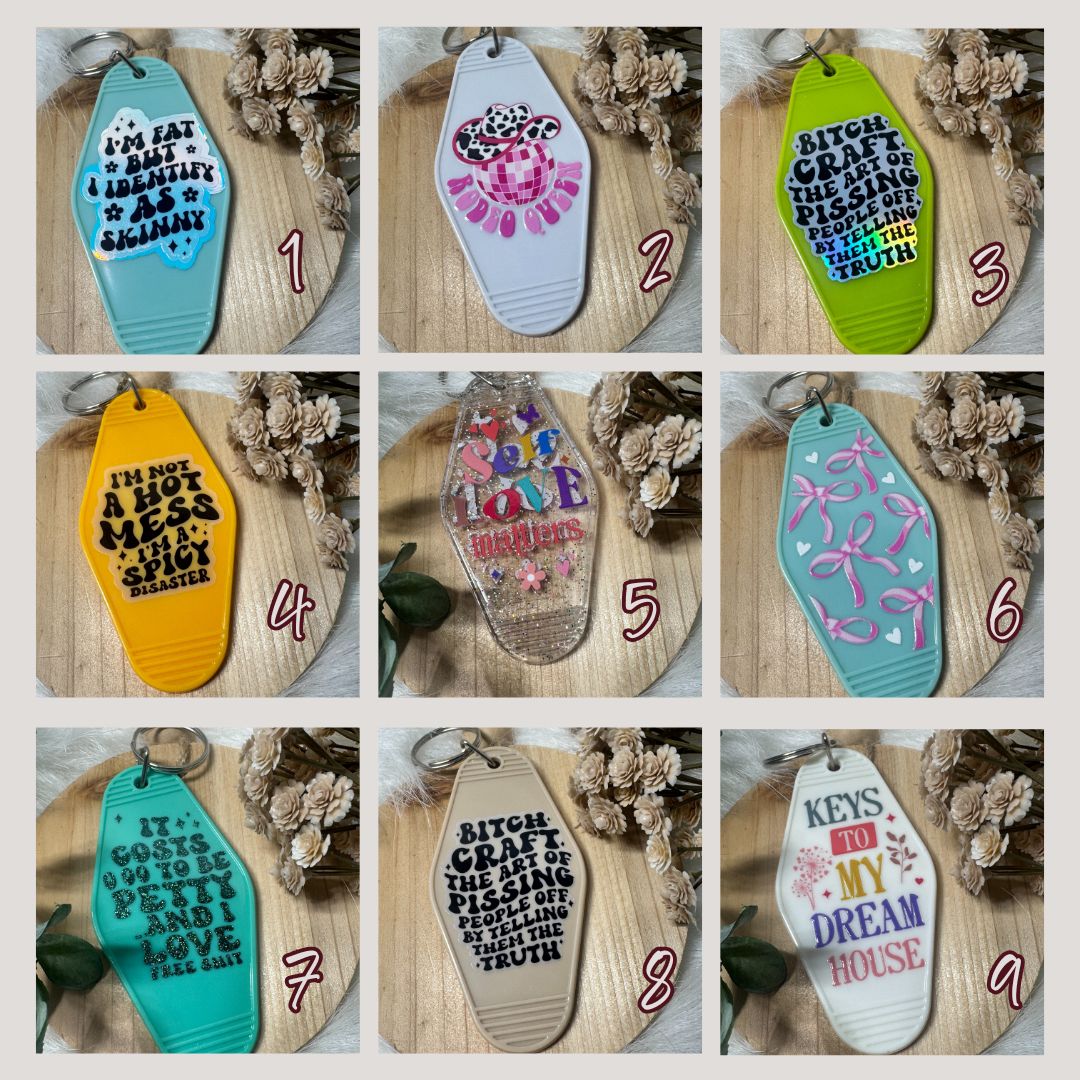 Motel Keychains (RTS Ready To Ship)
