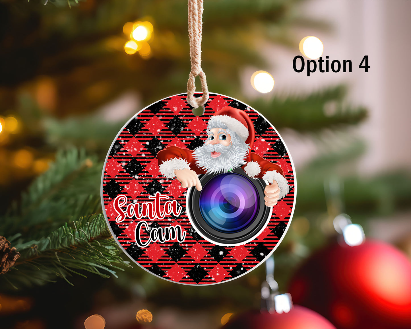 Santa/Elf Cam Christmas Ornaments