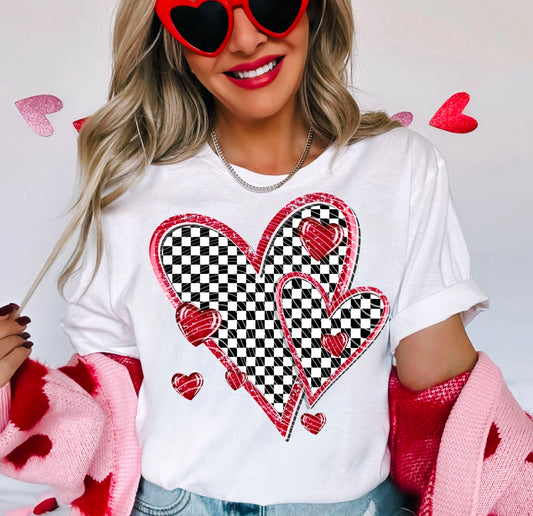 Checkered Heart T-shirt