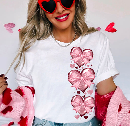 Faux Glitter Heart T-shirt