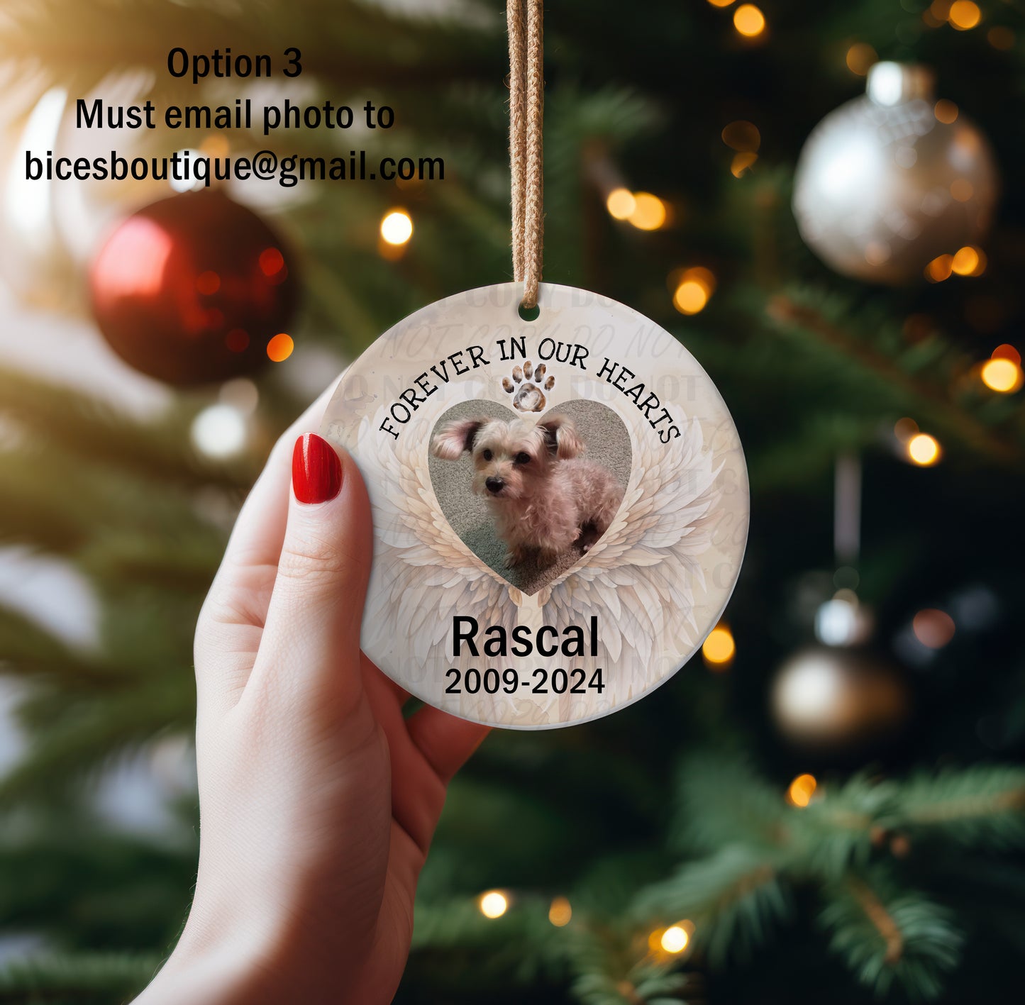 Personalized Pet Memorial Ceramic Ornament