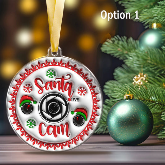 Santa/Elf Cam Christmas Ornaments